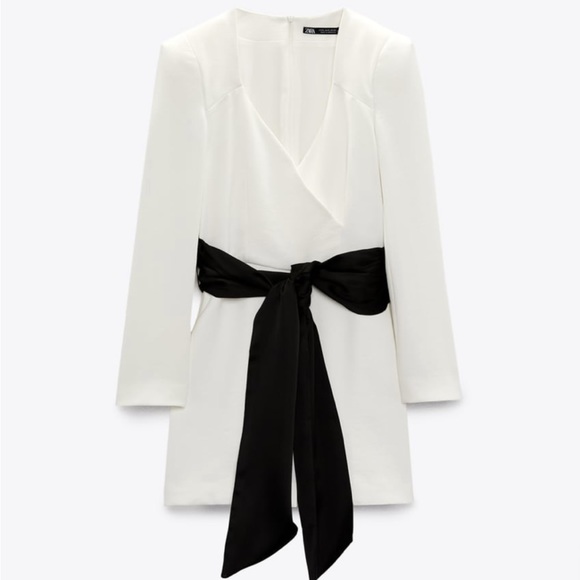 Zara Pants - ZARA CONTRAST BOW JUMPSUIT